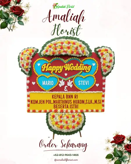 Papan Bunga Pernikahan Bestala